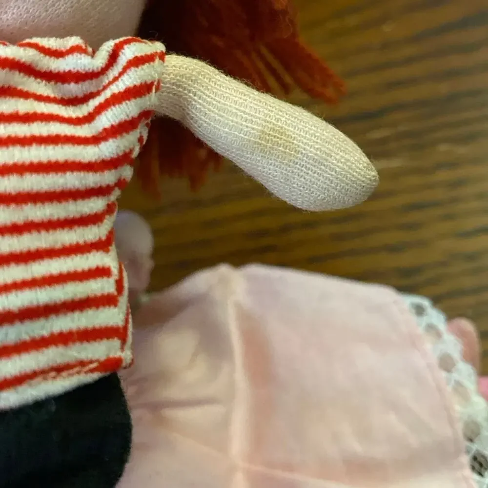 VTG JOAN WALSH ANGLUND Cloth Pocket Doll SLEEPYTIME Girl Raincoat Boy Pair Dolly